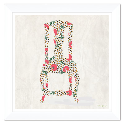 Jaipur Chair in Red Framed by Dana Gibson