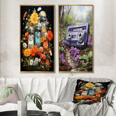 Ruban de fleurs Floral Melody I - ensemble de 2 cassettes murales