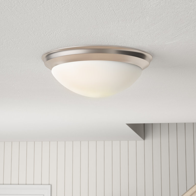 Kampsville Glass Flush Mount, 5.5" H x 14" W / No