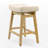 24" Kitchen Island Wooden Saddle Counter Height Short Bar Stool-615244684