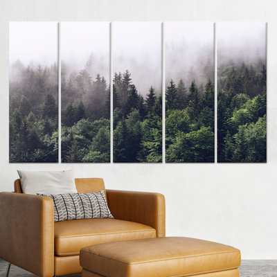 "Misty Forest", art mural en verre 5P
