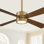 Camran 52'' Brushed Brass Dimmable Ceiling Fan with LED Lights and Remote Control 6 Speeds Reversible DC Motor Timer Memory