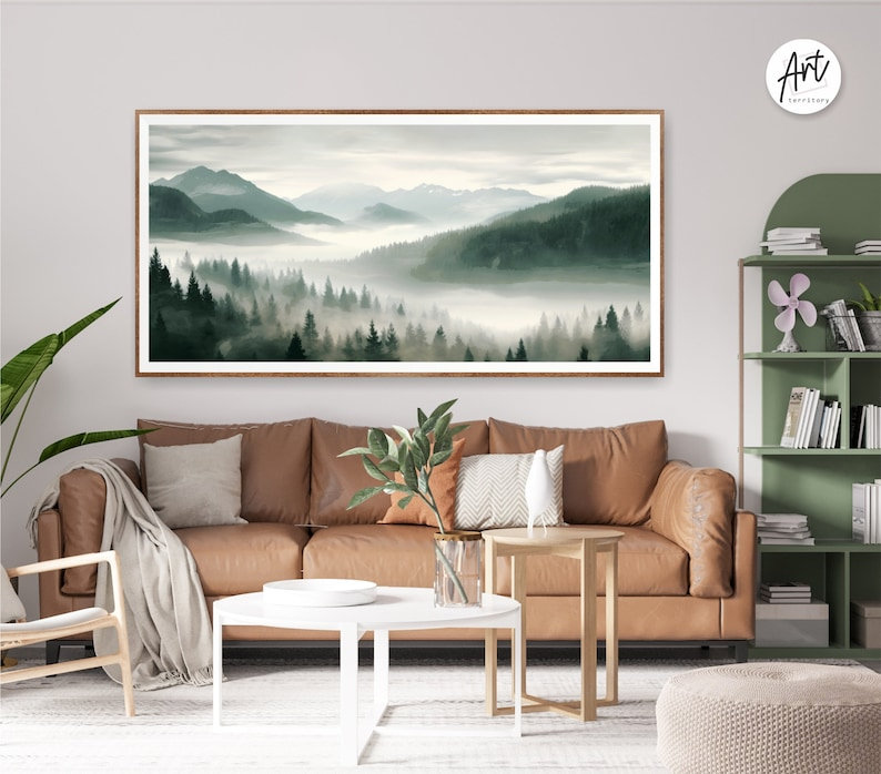 Parc national des Great Smoky Mountains, art mural horizontal, H 36 po x l 72 po, Affiche non encadrée