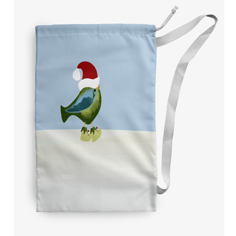 Fabric Laundry Bag with Handles, Small (29" H x 18" W), Blue