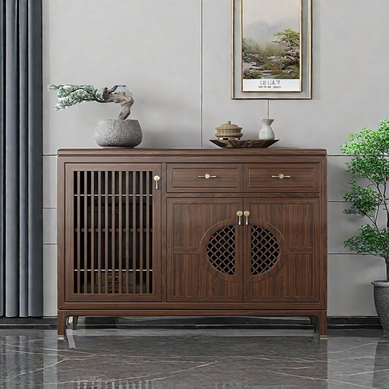 Buffet en bois d'ébène massif