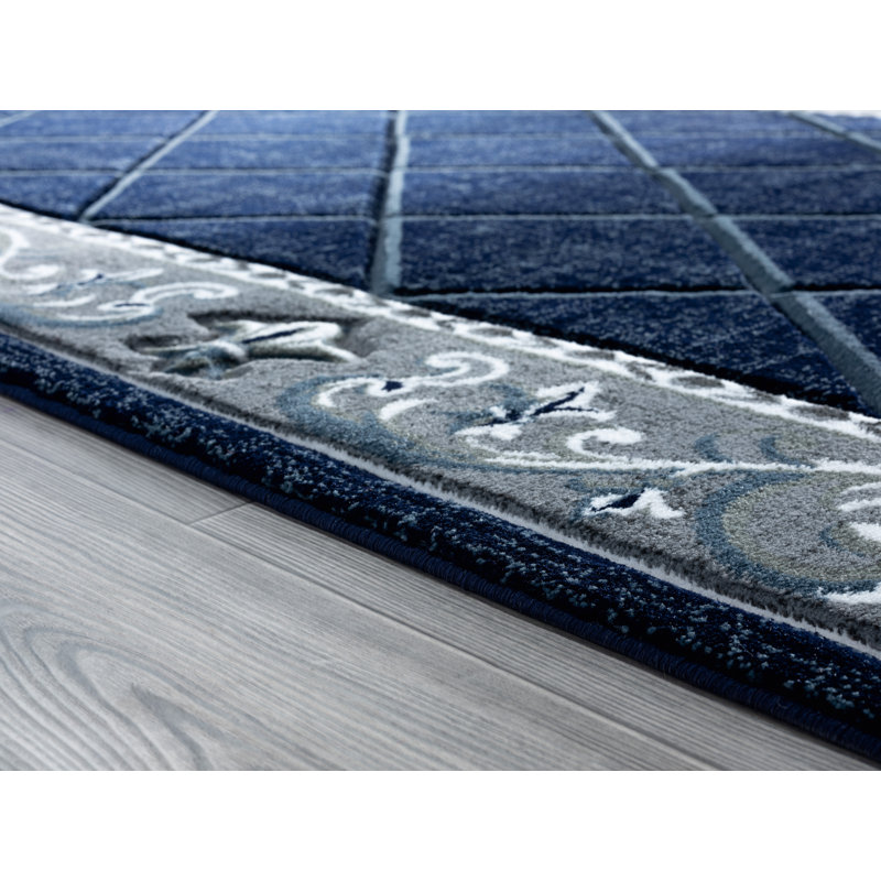 Tapis bleu Godsey, Rectangle 1 pi 10 po x 2 pi 8 po