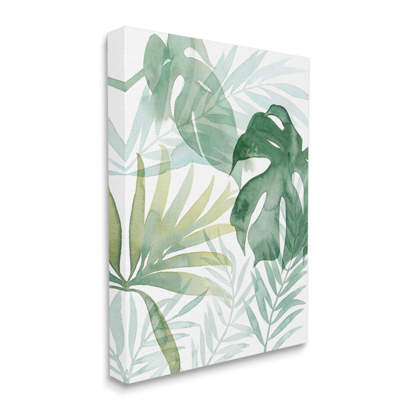Art de giclée à feuilles superposées Monstera par Grace Popp, H 48 po x l 36 po x P 1,5 po, Toile tendue