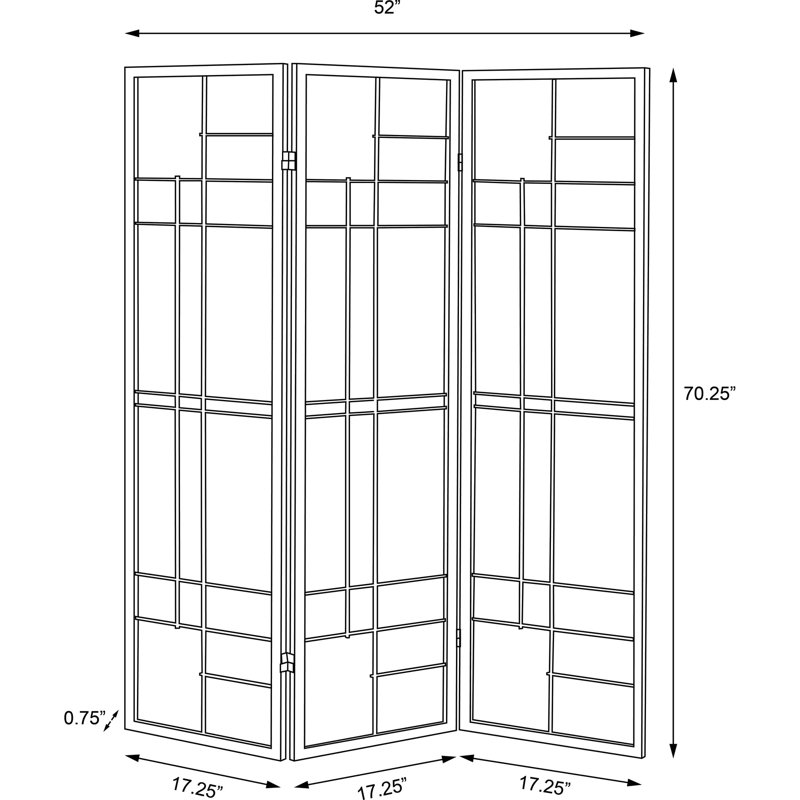 Paravent à 3 panneaux pour la répartition des pièces dans les tons de brun et de blanc, construction, hauteur de 72,2 pouces, cloison sophistiquée, tissu, décoration élégante