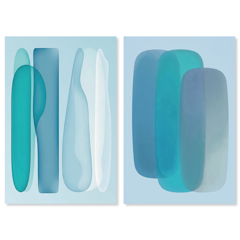 Glacier Gradients Set Set by Oliver Gal, 72"H x 48"W, Gallery Wrapped
