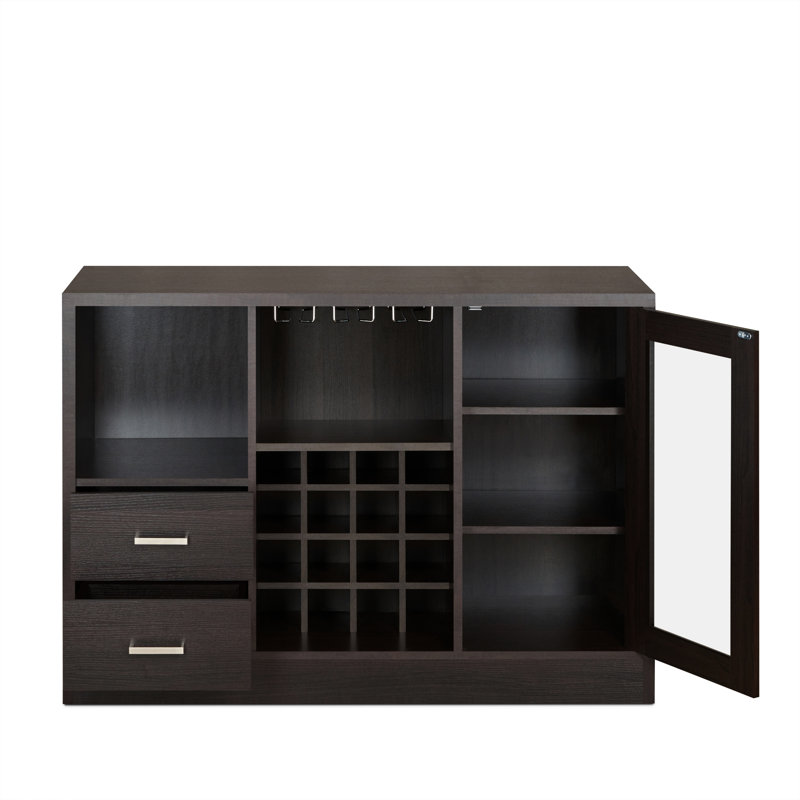 De rangement à vin avec portes - Couleur - Bureau de rangement dissimulé fonctionnel pour votre salle à manger