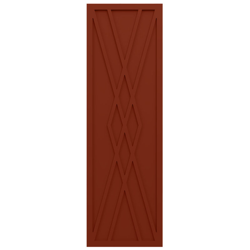 Volets de style moderne EnduraCore Composite Florence, L 15 po, Rouge piment, 52"H