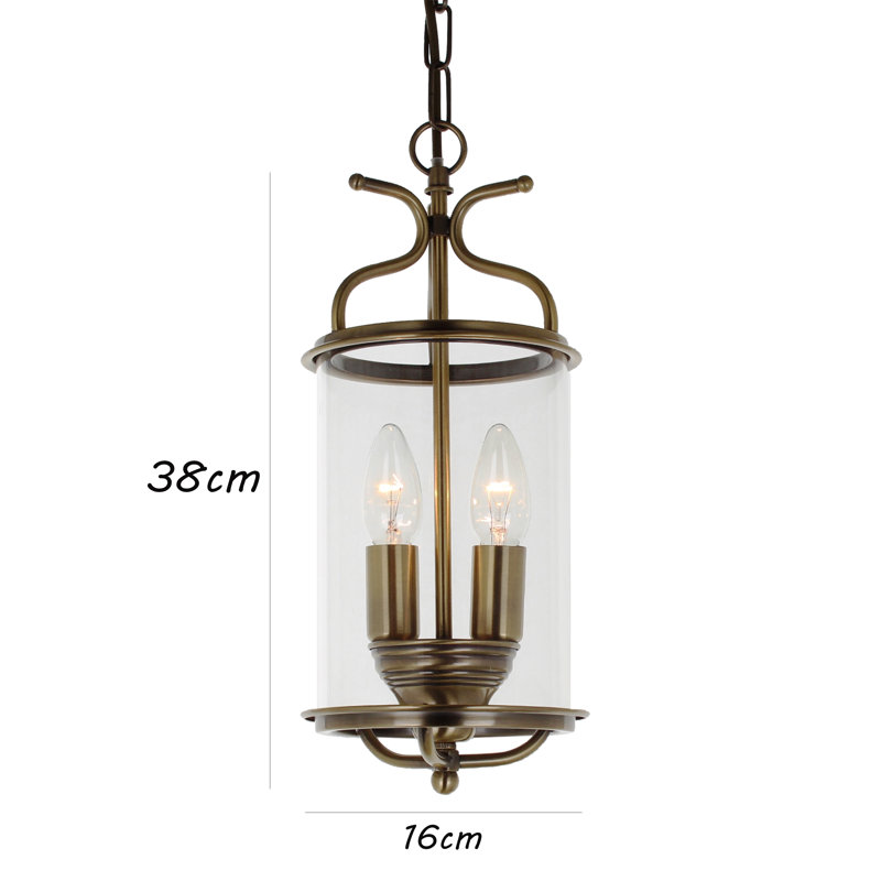 Blumer 2 - Light Lantern Pendant, Antique Brass
