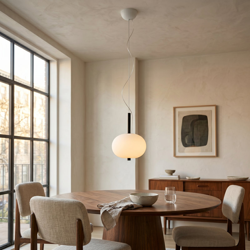 Ilargi 1 - Light LED Pendant, Dark Wood