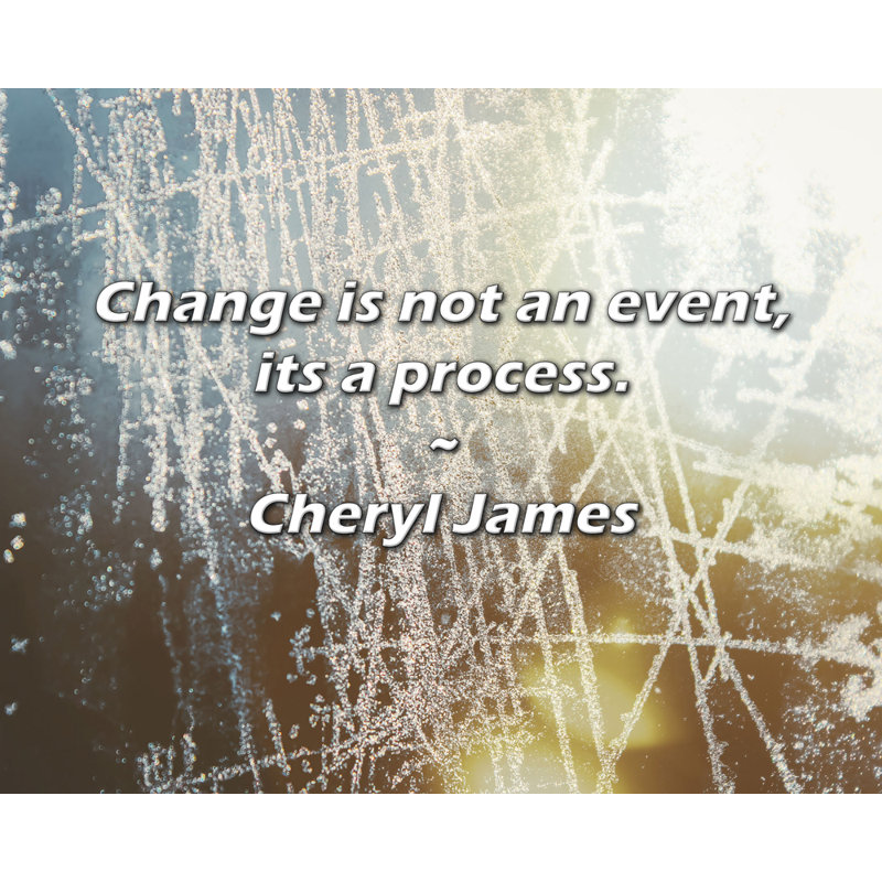 Cheryl James Quote: Change is not an event, its a process.