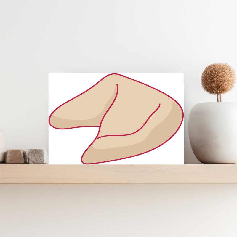 «Fortune Cookie Illustration», art mural fantaisiste coloré classique, H 18 po x l 12 po