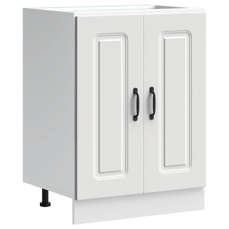 Base de meuble-lavabo vidaXL en bois d'ingénierie 23,6 po x 18,1 po x 32,1 po, Blanc