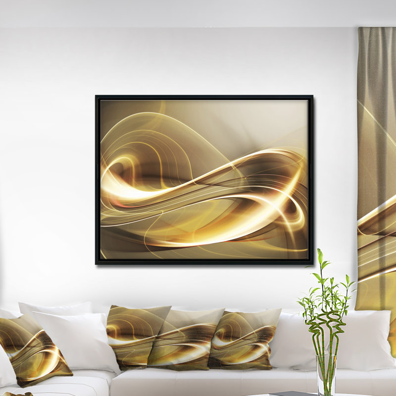 Corwin Abstract Elegant Modern Sofa - impression d'art graphique, H 15 po x l 20 po x P 1 po, Bois