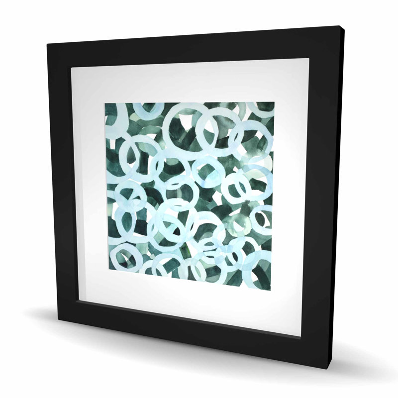 Abstrait cercles - reproduction encadrée mat pour la décoration intérieure