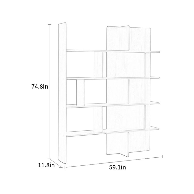 Nordic Minimalist Style Bookcase