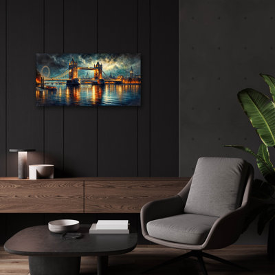 «Dramatic London Night» par Rey Klimt, art mural acrylique
