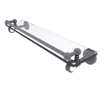 Jarrell Glass Bracket Shelf with Towel Bar