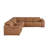 Crasia 123 '' Wide Genuine Top Grain Italian Leather Symmetrical Modular Seating Component-103049004