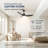  52-inch Modern Ceiling Fan with Light, 3 ABS Blades, DC Motor, 6 Speeds, Downrod Mount for Bedroom, Living Room-73894548