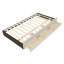 Lit plateforme simple tapissier avec lit gigogne et 3 tiroirs, tissu de lin, beige-1894447830