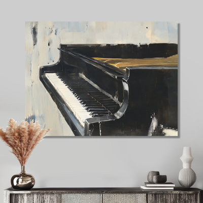 Grand Piano in Stillness - Black Piano Wall Art Print
