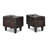 Storage Benches 3 pcs Dark Brown Solid Wood Pine & Faux Leather