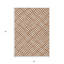Tapis extérieur lavable à motif géométrique orange et ivoire 3 pi x 5 pi