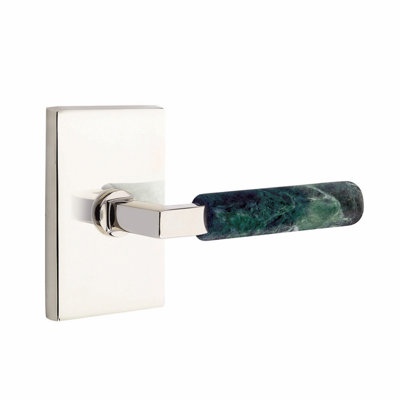 Ensemble de leviers de passage Emtek Select, rosette moderne, tige carrée en L, CF