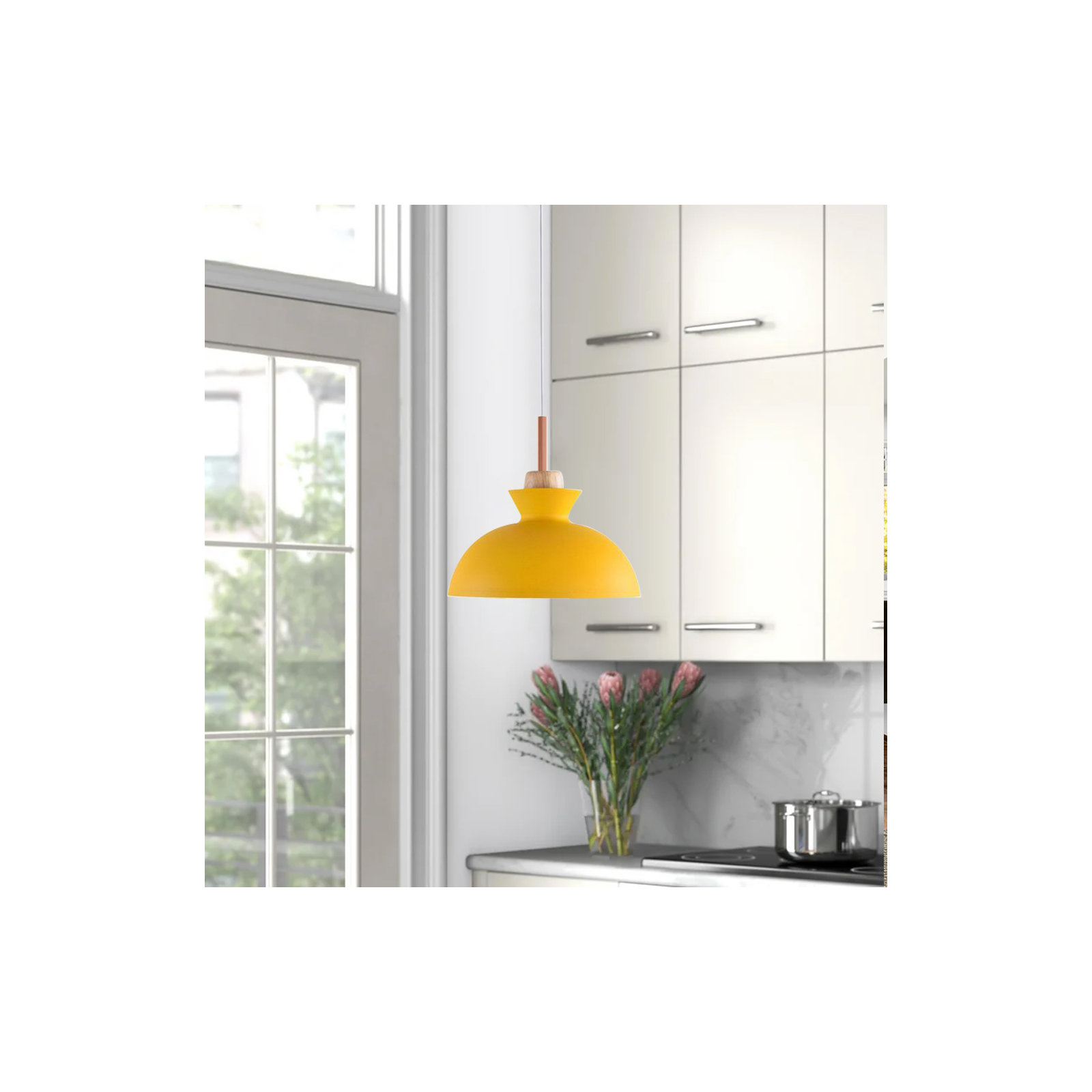 Ozma 1 - Light Single Dome Pendant, Yellow