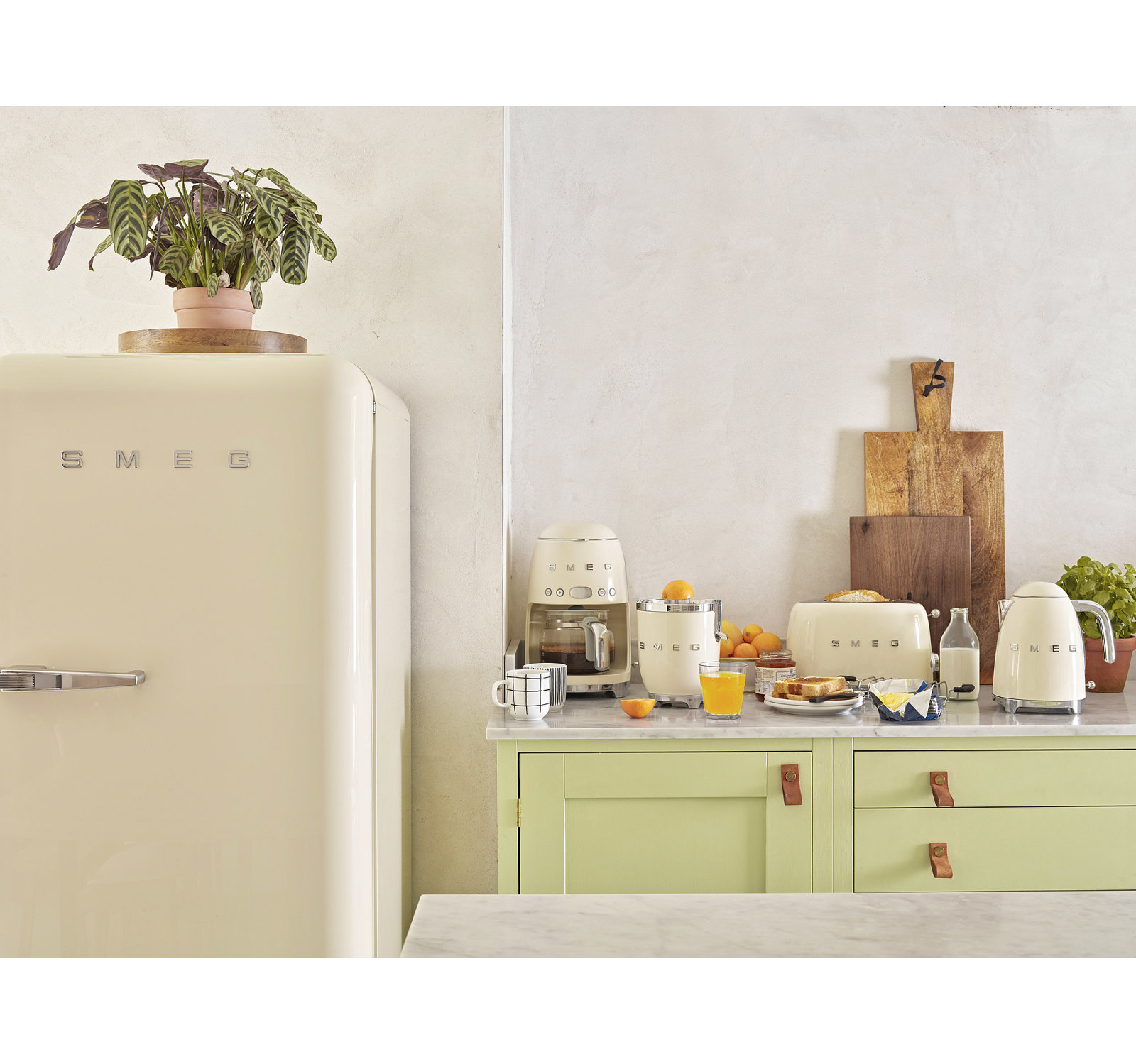 SMEG 50s Style 4-Slot Toaster, Cream