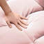 Velours 3 en 1 convertible rose avec lit escamotable et coussins de soutien pour un salon confortable