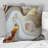 White And Gold Marble Abstract VII - Abstract Modern Transitional Printed Throw Pillow