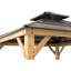 Pavillon de jardin à toit rigide en cèdre brun à 2 niveaux 10 pi x 10 pi Sunjoy