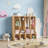 4-Section Classroom Coat Locker with 4 Cubbies, Daycare Cubby Storage Organizer with 8 Hooks-2089615463