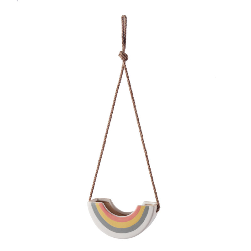 Gwinner Ceramic Hanging Planter, 19.5" H x 7.5" W x 2.75" D
