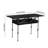 Adjustable Height Camping Table, Folding Portable Outdoor Table with Large Storage Organizer and Carrying Bag, Collapsible Picnic Table 120cm (L) x 55cm(W)