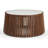Kialee Wood Round Coffee Table with Marble Top