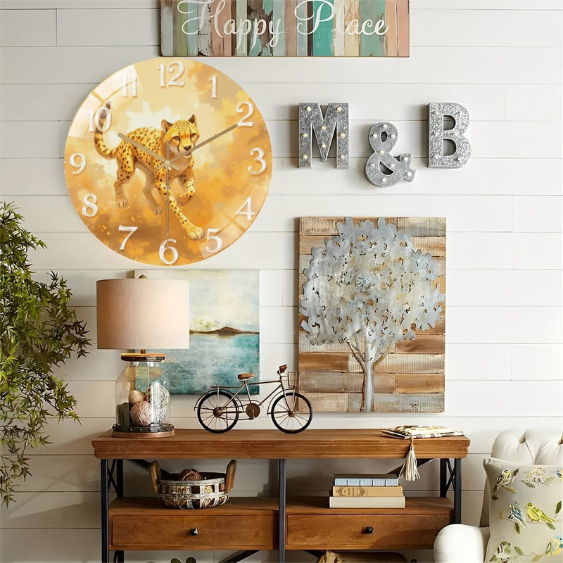 Horloge murale Leopard