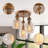 Mariana 3-Light Flush Mount with Cognac Glass Shade - Brushed Brass