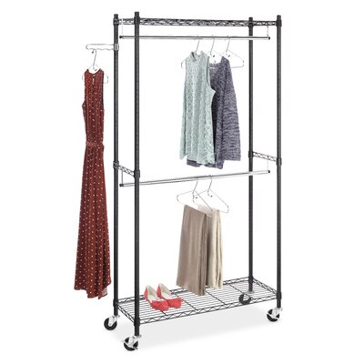 Rebrilliant Medlin 38'' Metal Rolling Clothes Rack & Reviews | Wayfair