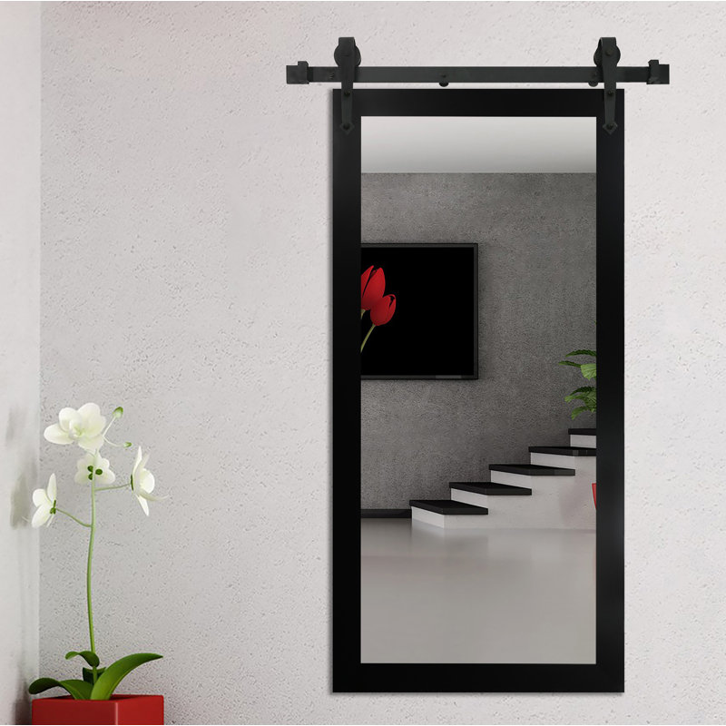Miroir de salle de bain N Peace, Noir satiné, H 66 po x l 36 po