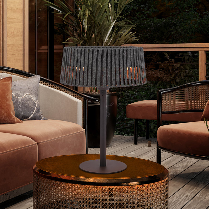 1500W Portable Tabletop Outdoor Halogen Electric Patio Heater, Matte Black