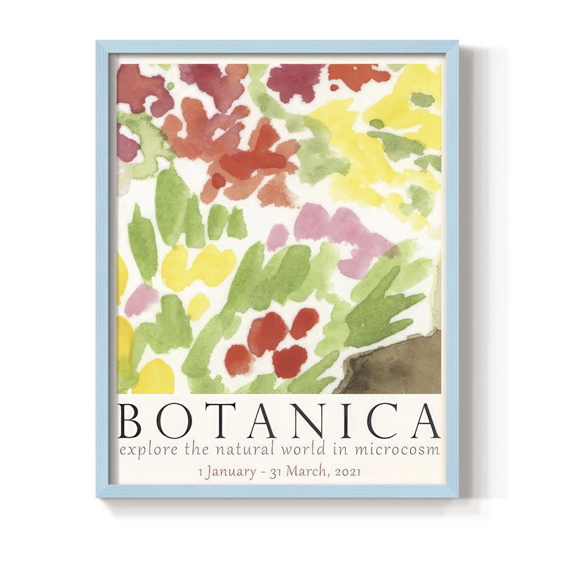 Affiche d'exposition botanique IV - Botanica, Bleu, H 30 po x l 24 po