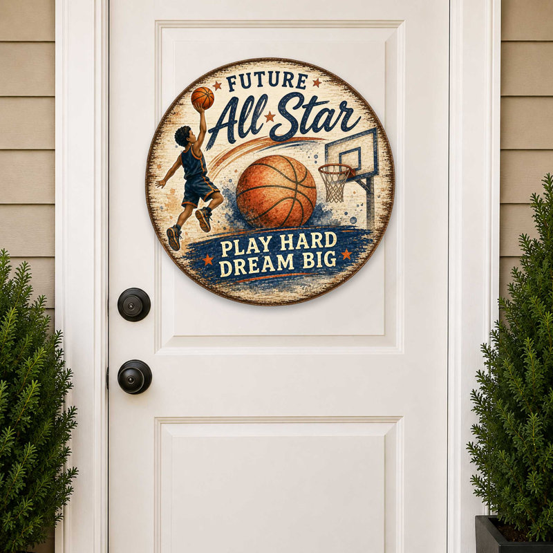 Door Hanger Collection UV Resistant Plywood / Laminate Board Sports Wall Decor
