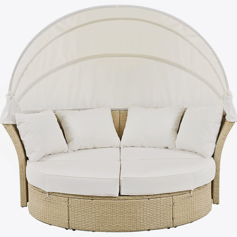 Ensemble de mobilier d'extérieur en rotin double