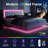 Modern Led Pseudo-Floating Bed, Open Platform Velvet Upholstered Bed-2060689991-2060689989